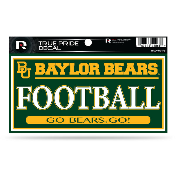 Wholesale Baylor 3" X 6" True Pride Decal - Football