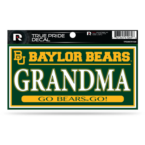 Wholesale Baylor 3" X 6" True Pride Decal - Grandma