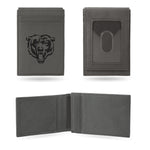 Wholesale Bears Laser Engraved Gray Front Pocket Wallet