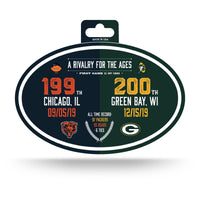 Wholesale Bears/Packers 200Th Game Rivalry Full Color Oval Sticker