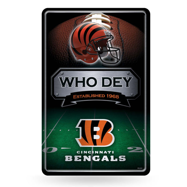 Wholesale Bengals 11X17 Large Embossed Metal Wall Sign