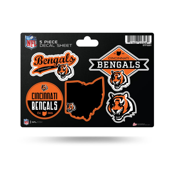 Wholesale Bengals 5-Pc Sticker Sheet