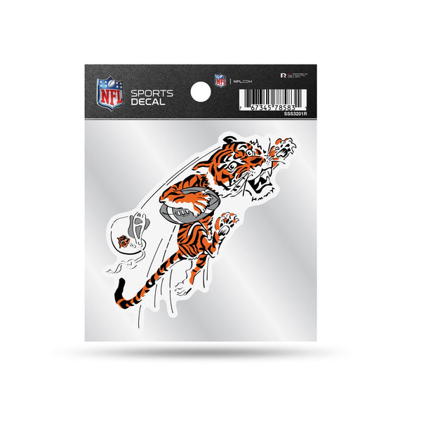 Wholesale Bengals Clear Backer Decal W/ Retro Logo (4"X4")