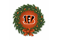 Wholesale Bengals Holiday Wreath Shape Cut Pennant