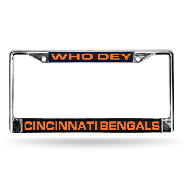 Wholesale Bengals "Who Dey" Laser Chrome Frames