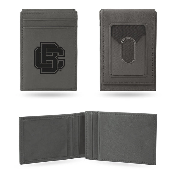Wholesale Bethune Cookman Laser Engraved Front Pocket Wallet - Gray