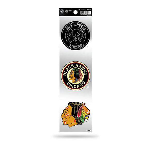 Wholesale Blackhawks 3-Piece Retro Spirit Decals