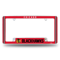 Wholesale Blackhawks Alternate Design All Over Chrome Frame - Bottom Oriented