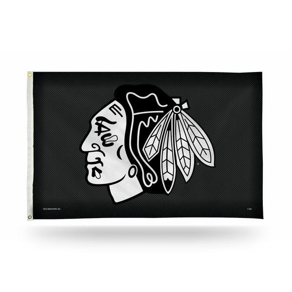 Wholesale Blackhawks - Carbon Fiber Design - Banner Flag (3X5)