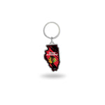 Wholesale Blackhawks - Illinois State Shaped Keychain