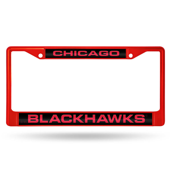 Wholesale Blackhawks Red Laser Colored Chrome Frame