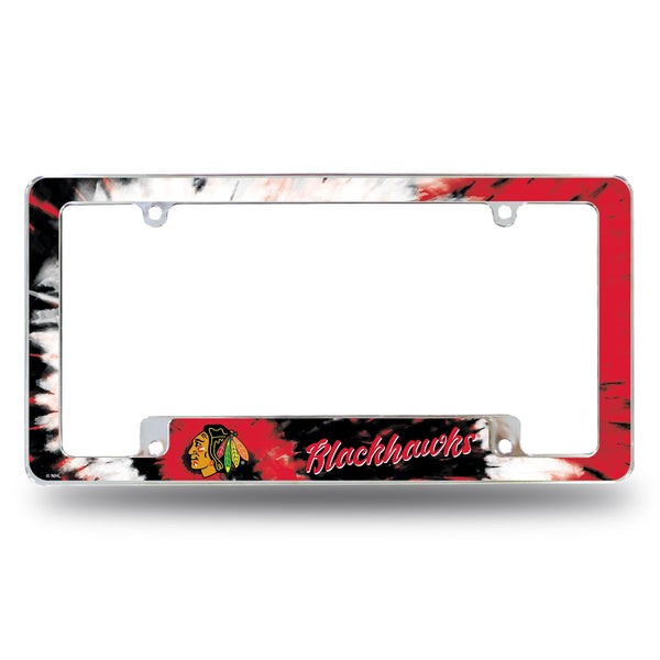 Wholesale Blackhawks - Tie Dye Design - All Over Chrome Frame (Bottom Oriented)