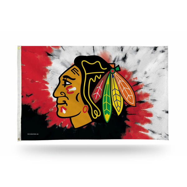 Wholesale Blackhawks - Tie Dye Design - Banner Flag (3X5)