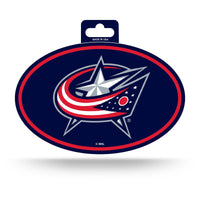 Wholesale Blue Jackets Full Color Oval Sticker