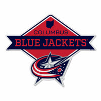 Wholesale Blue Jackets Shape Cut Logo With Header Card - Diamond Design