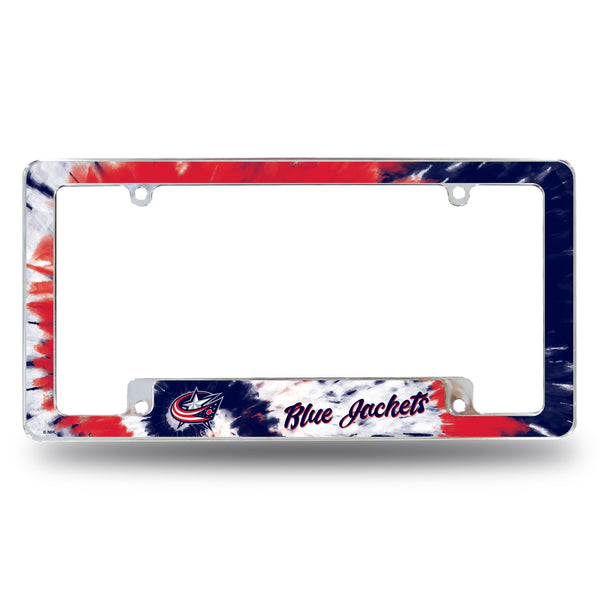 Wholesale Blue Jackets - Tie Dye Design - All Over Chrome Frame (Bottom Oriented)