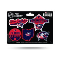 Wholesale Blue Jackets Weeded 5-Pc Sticker Sheet