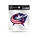 Wholesale Blue Jackets Weeded Clear Backer Decal W/ Primary Logo (4"X4")