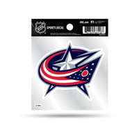 Wholesale Blue Jackets Weeded Clear Backer Decal W/ Primary Logo (4"X4")