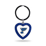 Wholesale Blues Colored Rhinestone Heart Keychain - Royal