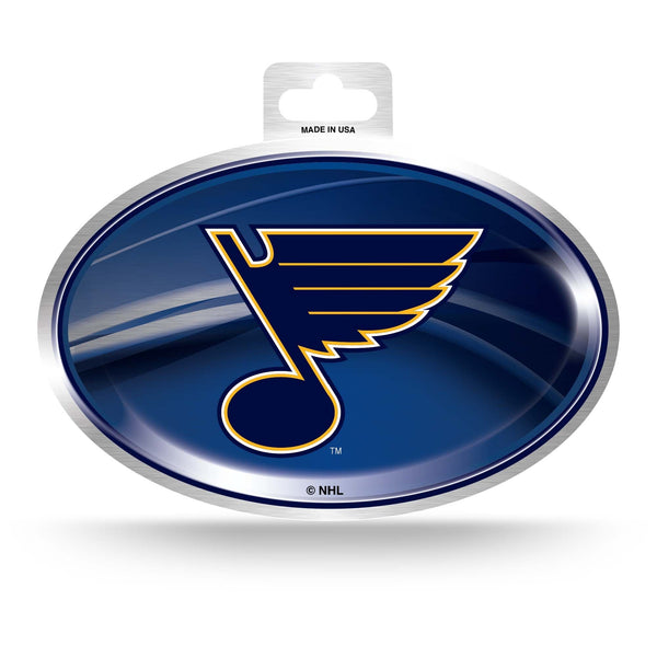 Wholesale Blues Metallic Oval Sticker