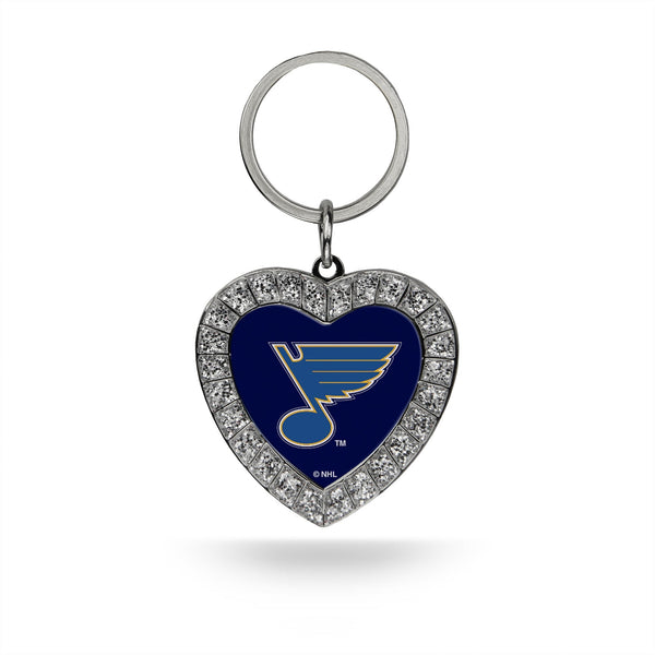 Wholesale Blues Rhinestone Heart Keychain
