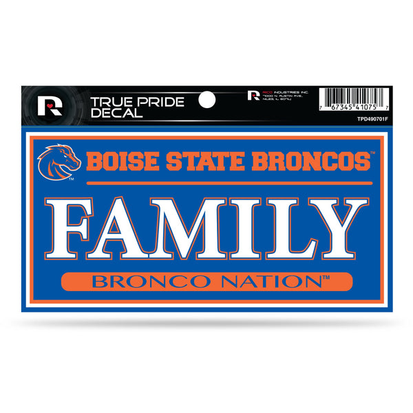 Wholesale Boise State 3" X 6" True Pride Decal - Family
