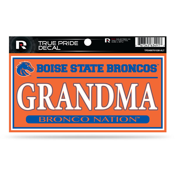 Wholesale Boise State 3" X 6" True Pride Decal - Grandma (Alternate)