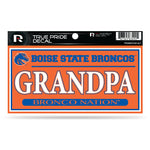 Wholesale Boise State 3" X 6" True Pride Decal - Grandpa (Alternate)