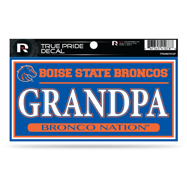 Wholesale Boise State 3" X 6" True Pride Decal - Grandpa