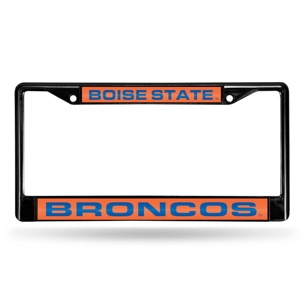 Wholesale Boise State Broncos Black Laser Chrome 12 x 6 License Plate Frame