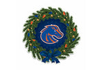 Wholesale Boise State Holiday Wreath Shape Cut Pennant