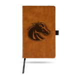 Wholesale Boise State¬†Laser Engraved Brown Notepad With Elastic Band - Generic