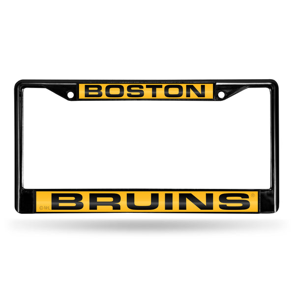 Wholesale Boston Bruins Black Laser Chrome 12 x 6 License Plate Frame