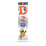 Wholesale Broncos 3-Piece Retro Spirit Decals