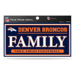 Wholesale Broncos 3" X 6" True Pride Decal - Family