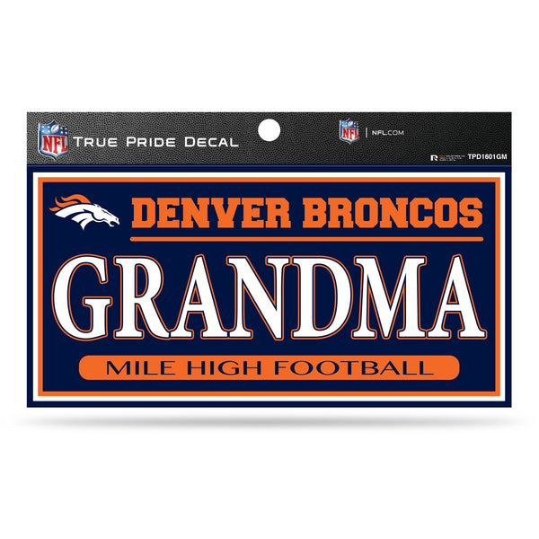 Wholesale Broncos 3" X 6" True Pride Decal - Grandma