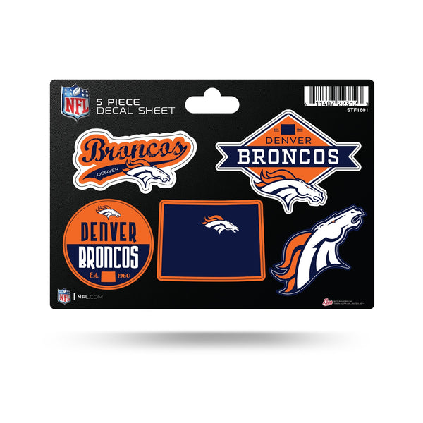 Wholesale Broncos 5-Pc Sticker Sheet