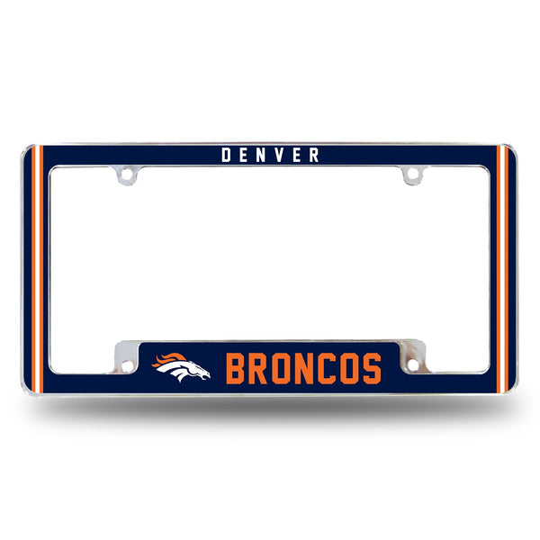 Wholesale Broncos Alternate Design All Over Chrome Frame - Bottom Oriented