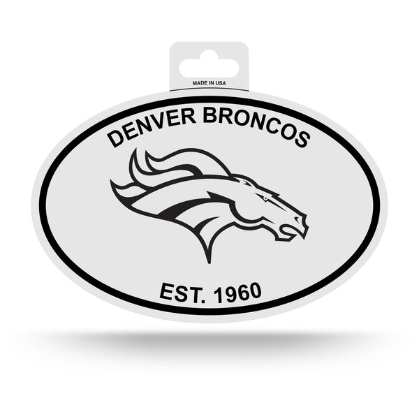 Wholesale Broncos Black And White Oval Sticker