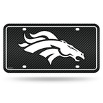 Wholesale Broncos - Carbon Fiber Design - Metal Auto Tag