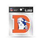 Wholesale Broncos Clear Backer Decal W/ Retro Logo (4"X4")