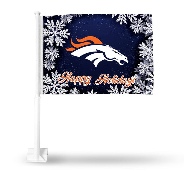 Wholesale Broncos Holiday Themed Car Flag