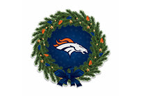 Wholesale Broncos Holiday Wreath Shape Cut Pennant