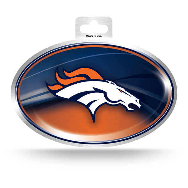 Wholesale Broncos Metallic Oval Sticker