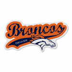 Wholesale Broncos Shape Cut Logo With Header Card - Distressed Design