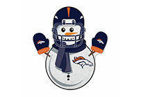 Wholesale Broncos Snowman Shape Cut Pennant