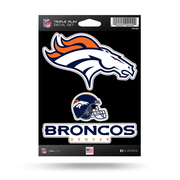 Wholesale Broncos Triple Play Sticker