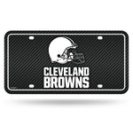 Wholesale Browns - Carbon Fiber Design - Metal Auto Tag