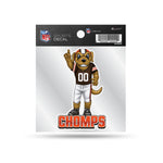 Wholesale-Browns Clear Backer Decal W/ Mascot Logo (4"X4")